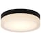 Nuvo Pi, 9 Inch LED Flush Mount, Black Finish, Frosted Etched Glass, CCT Selectable, 120 Volts 62/568 - alternate 3